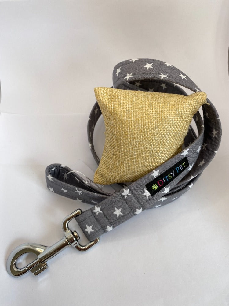 Grey Star Dog Lead - Large/Extra Large