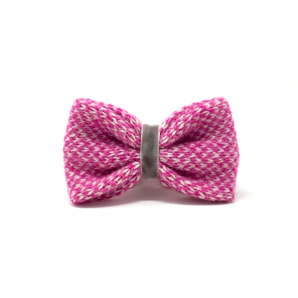 Pink & Dove Harris Design Handmade Dog Bow Tie