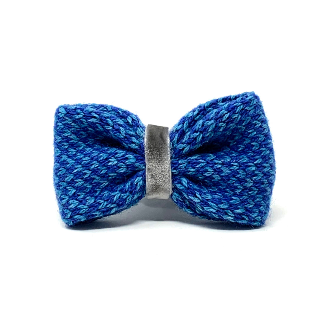 Royal Blue & Turquoise Harris Design Handmade Dog Bow Tie